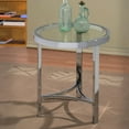 thumbnail image 4 of Table d'appoint contemporaine en métal et verre – chrome, 4 of 6