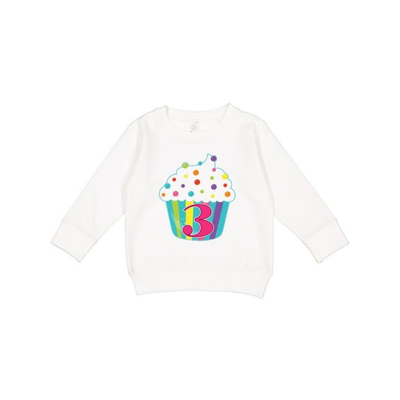Inktastic 3rd Birthday Cupcake Toddler Sweatshirt