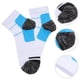 thumbnail image 3 of Par de calcetines de compresión para aliviar el dolor de fascitis plantar y espolones calcáneos (azul y blanco), 3 of 5