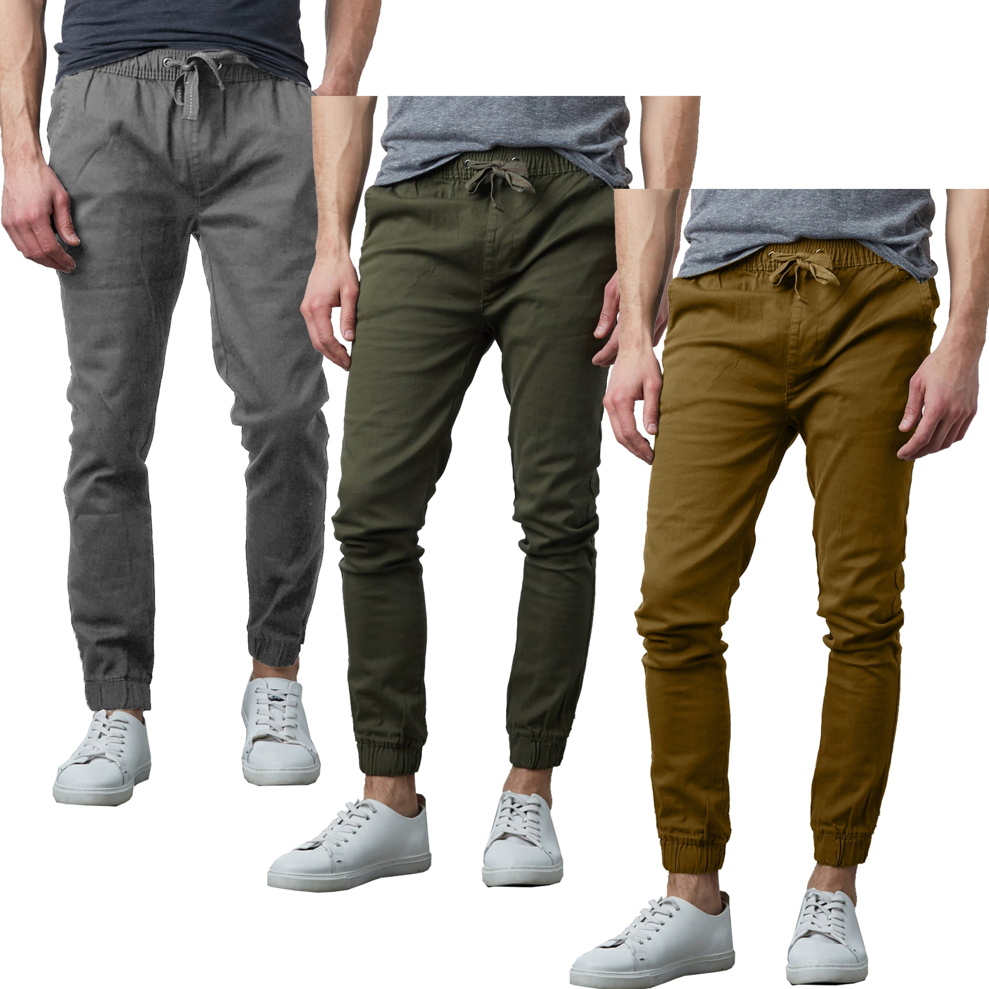 3Pack Men’s SlimFit Twill Jogger Pants (S2XL)