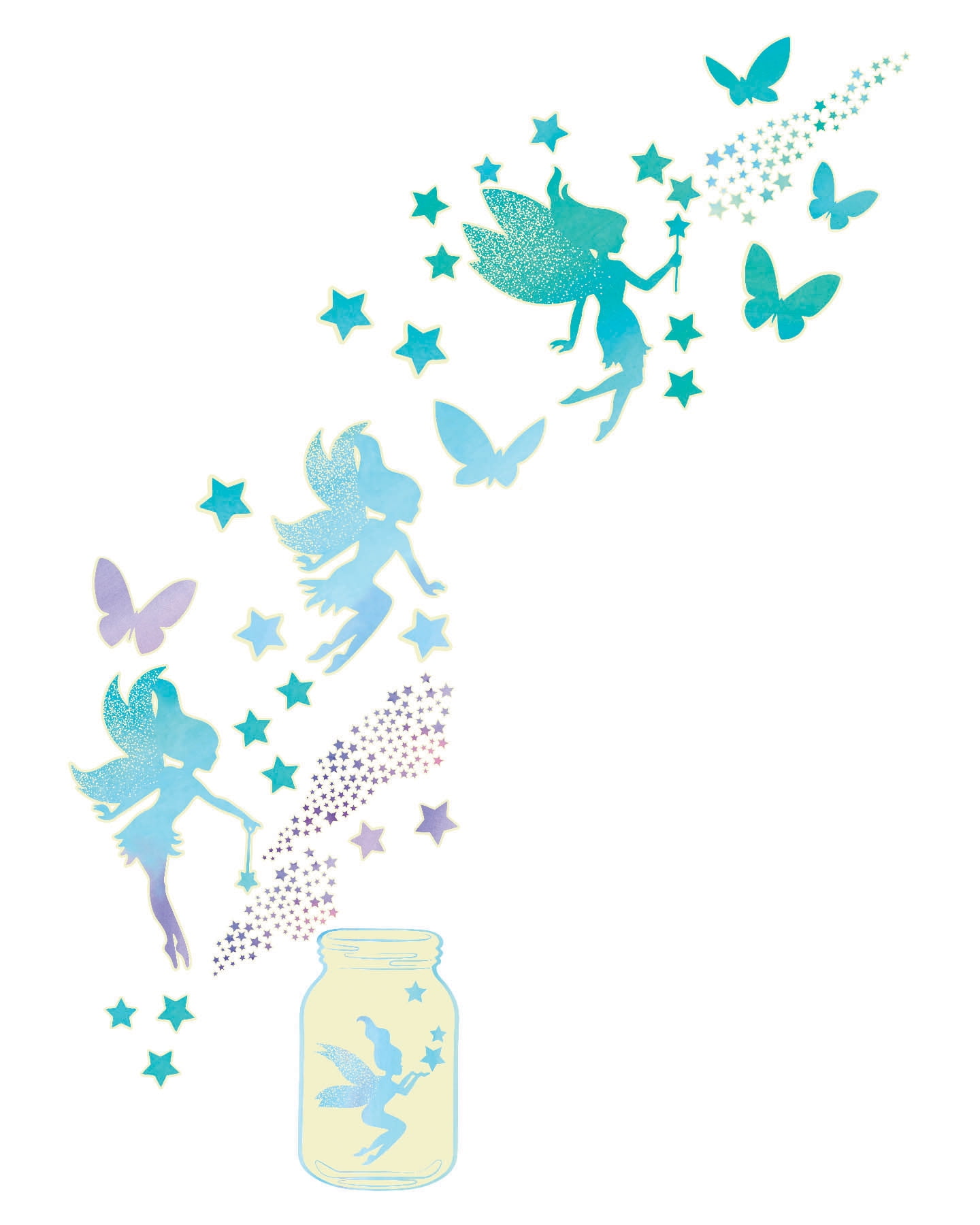 WallPops Fairy Dust Glow in the Dark Wall Art Kit