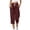 Wine, variant on Bloomae Waffle Knit Capri Pants for Women Lightweight Casual Drawstring Elastic High Waist Comfy Lounge Cropped Trousers Loose Straight Leg Jogger Capris with Pockets
