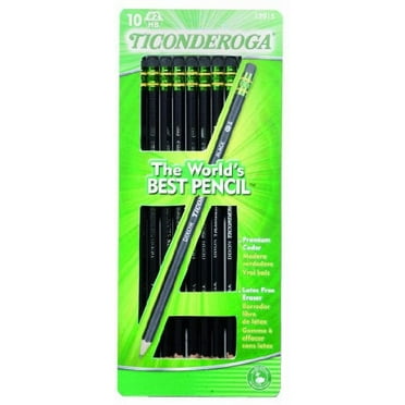 Dixon Ticonderoga #2 Pencils, Pre-Sharpened, Box of 10, Black (Pack of 20)