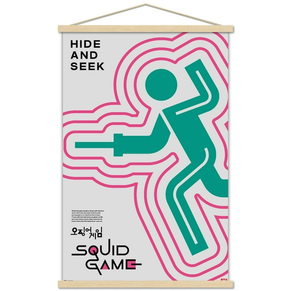 Netflix Squid Game: Season 3 (2025) - Hide & Seek Wall Poster with Magnetic Frame, 22.375" x 34"