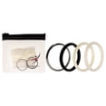 thumbnail image 1 of Juego de anillos gemelos de boda ROQ 2 mm Negro-Blanco para mujer 4 x 10 mm, 1 of 1