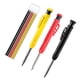 thumbnail image 5 of Lápices de carpintero Sharpla 3x Rojo Negro Amarillo Marcadores de cabeza larga, 5 of 8