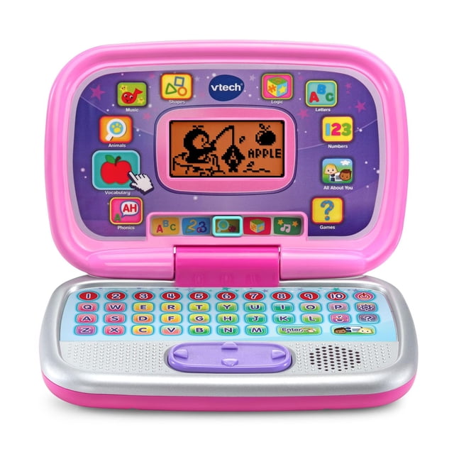 Laptop preescolar VTech Play Smart Pink con 30 actividades para niños de 3 a 6 años
