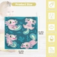 thumbnail image 2 of Dreamtimes 5 PCS Pink Axolotl Set Baby Muslin Washcloths, Cute Salamander Face Towel Burp Cloths Ultrasoft Absorbent Cotton Bath Wipes Towels for Newborn Boys Girls, 2 of 7