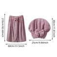 thumbnail image 2 of Ensemble de Peignoir Surdimensionné Ajustable pour Femmes avec Serviette en Poils Robe Portable avec Bande Élastique, 2 of 5