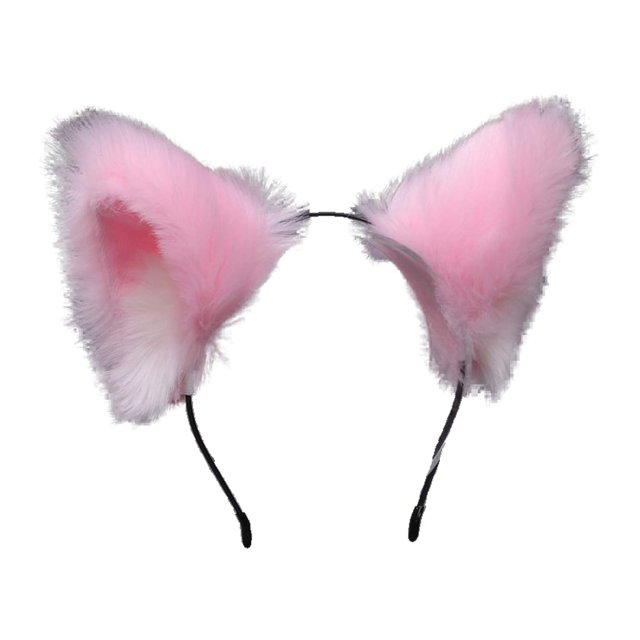 3 piezas Diadema con orejas de gato para cosplay, diadema mullida para niña y mujer, bonita diadema con orejas de gato para fiesta, pelo largo