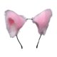 thumbnail image 1 of 3 piezas Diadema con orejas de gato para cosplay, diadema mullida para niña y mujer, bonita diadema con orejas de gato para fiesta, pelo largo, 1 of 5