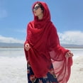 thumbnail image 5 of Oversized Cotton Linen Scarf, Bohemian Solid Color Shawl,190*145,black, 5 of 12