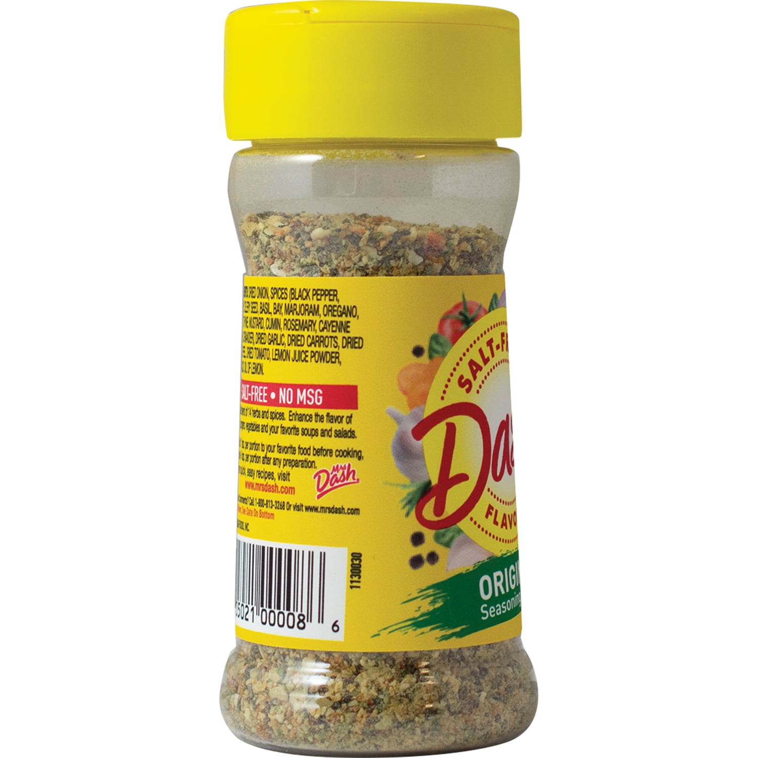 Mrs. Dash 00008 Salt-Free 2.5 oz. Original Seasoning Blend (Pack of 3); Versatile Blend of 14 Herbs and Spices; Enhance The Flavor of Chicken, Burgers