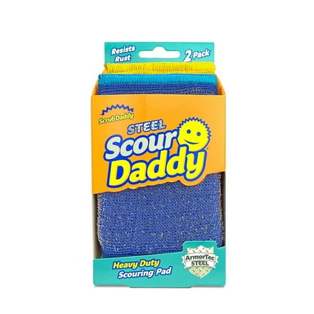 Scrub Daddy Scour Daddy Steel Sponge, 2 Count