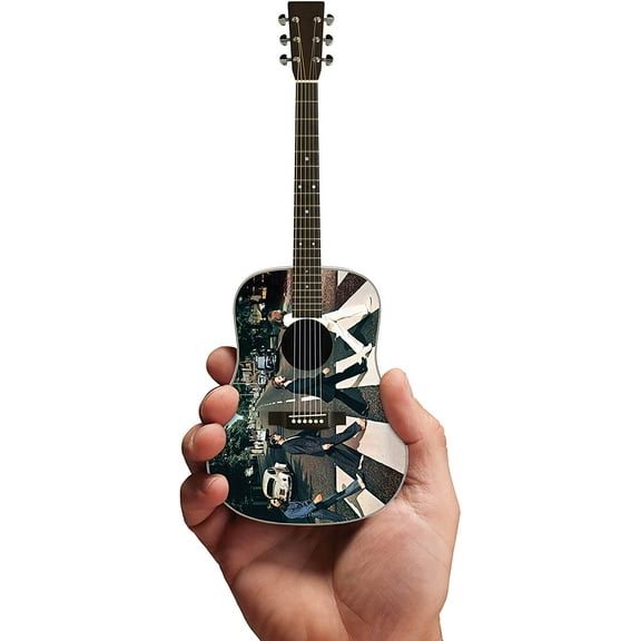 Beatles Fab Four Abbey Road Tribute - Miniature AXE Mini Acoustic Guitar Replica - Officially Licensed Collectible (FF-001)