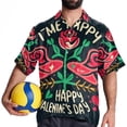 thumbnail image 4 of Valentine's Day Font Men's Short Sleeve Poplin Beach Shirts, Casual Printed Button Down Summer Hawaiian Shirt - Unisex, 4 of 6
