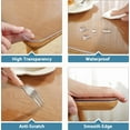 thumbnail image 3 of ORUYROP Custom Clear Table Cover Protector 44 x 22 Inch 1.5mm Thick Plastic Table Pad for Writing Desk, Kids, 3 of 7