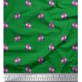 thumbnail image 1 of Soimoi Green Cotton Jersey Fabric Dot,Leaves & Floral Artistic Fabric Prints By Yard 58 Inch Wide, 1 of 1