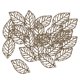 thumbnail image 4 of 30 piezas de dijes de fianza con forma de hoja ahuecada para pendientes, accesorios de manualidades DIY bronce, 4 of 9