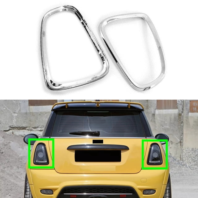 ABS Tail Light Cover Trim for Mini for Cooper R56 R57 R58 R59 Silver (2 Pieces)
