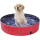 thumbnail image 1 of Piscinas para Perros Piscina para Niños para Mascotas, Piscina para Niños Plegable con Válvula De Drenaje De Agua para Perros Mascotas Cachorros Niños Bañera Antideslizante De Pvc 120 * 30 Cm, Rojo, 1 of 5