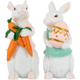 thumbnail image 5 of Estatuas de conejo de Pascua de resina para decorar el hogar, divertidas figuras de mesa de primavera y verano, 5 of 7