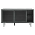thumbnail image 4 of Console Entry Table Sideboard Cabinet, Dark Grey Gray, Wood, Metal, Industrial Living Lounge Cafe Lobby Hospitality Restaurant, Modern Contemporary HB34577, 4 of 10