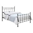 thumbnail image 2 of Accentrics Home Queen Chevron Minimalist  Black Gloss Metal Bed Mattress Frame, 2 of 6