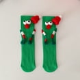 thumbnail image 6 of Holiday Cartoon Big Eyes Socks for Boys and Girls Christmas Novelty Colorful Middle Tube Socks Festival Hosiery, 6 of 9