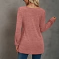 thumbnail image 5 of aidice Tops for Women Casual Square Neck Long Sleeve Ruched Fitting Comfy Solid Color Blouses Tops, 5 of 6