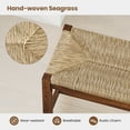 thumbnail image 6 of Costway 40" Long Wood Bench Indoor Dining Entryway End of Bed Bench Natural Seagrass Seat, 6 of 9