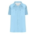 thumbnail image 4 of zfhfof Men's Short Sleeve Button Down Shirt Casual Fishing Hiking Work Shirt Lightweight Summer Cargo Shirt with 2 Pockets, 4 of 6