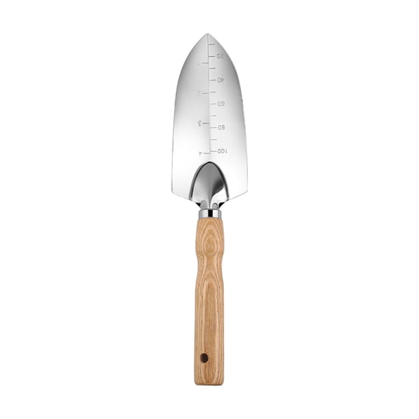 Stainless Steel Garden Shovel, Greenerying Tool, Weeding, Digging, Wood Handle, 1-Pack