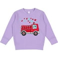 thumbnail image 2 of Inktastic Valentine Fire Truck with Cute Dalmatian and Hearts Toddler Sweatshirt, 2 of 4