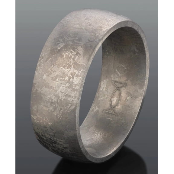 Men's Titanium Wedding Ring with Iced Coating – Lightweight & Modern Comfort Fit Band