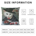 thumbnail image 5 of Orinice Cute Cat Graphic Decorative Cushion Throw Pillow Cover for Home Couch Living Room Sofa, Autumn Short Plush 1PC 18x18in, 5 of 5