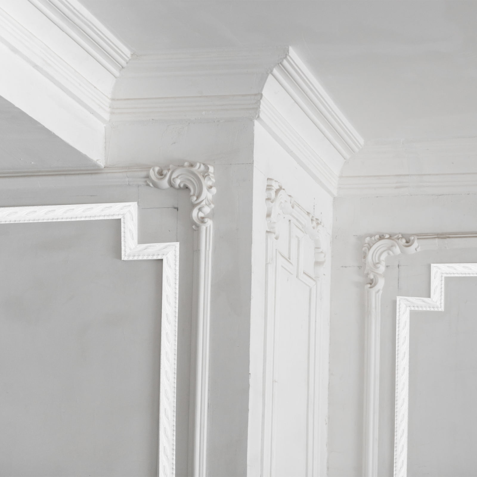 Unique Bargains  Wall Molding Trim Decorative Flexible for Home Decor White 0.5" x 16 ft
