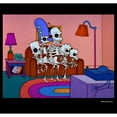 thumbnail image 2 of Men's The Simpsons Skeleton Family Inside House  Sweatshirt Black Medium, 2 of 4