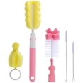 thumbnail image 2 of Kit de cepillo de limpieza de esponja para biberón 5 en 1, botella, pezones, taza, removedor de pajita, Color aleatorio (aleatorio), 2 of 5