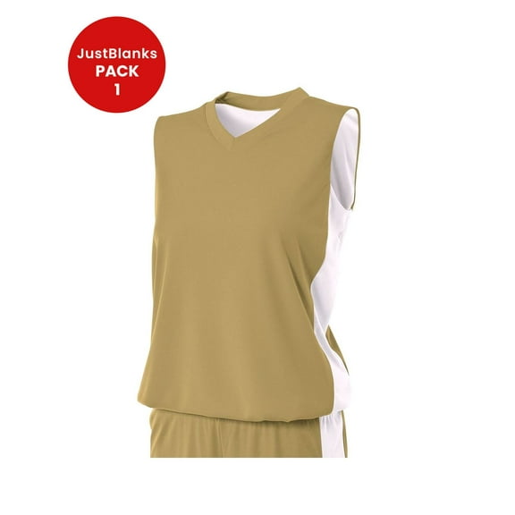 JustBlanks Womens Reversible Moisture Wicking Athletic Muscle Jersey for Basketball Training