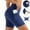 #161 Blue, variant on Felirenzacia Women's and Women's Plus Short Leggings with Pockets High Rise Tummy Control Butt Lifting Shorts Athletic Yoga Leggings Blue,L