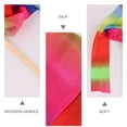 thumbnail image 3 of MERRYHAPY Dancing Ribbon Streamers Rhythmic Ribbons Wooden Handle for Marching Band 1Pack, 3 of 7