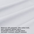 thumbnail image 2 of TOPTIE Men Essentials Relaxed Fit Zippered Short Sleeved Jacket Utility Workwear-White-S, 2 of 8