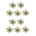 thumbnail image 3 of 1pc Christmas Tree Decorative Fake Fake Flower Head Flower Artificial Glitter Flower Head Xmas Decoration - Light Gold, 3 of 9