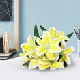 thumbnail image 5 of Kraoden Artificial Silk Lilies Bouquet, Realistic Faux Flower Arrangement for Home and Office Decor, Life-Like and Long-Lasting Decorative Flowers, 5 of 6