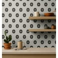 thumbnail image 4 of S4Sassy Modern Diamond Lattice Wallpaper - White Bohemian Wall Covering, 25" x 120" Self-Adhesive Vinyl Walls Paper, Decorative Wallwrap, Easy DIY Wall Covering For Bedroom, Cabinets, 4 of 9