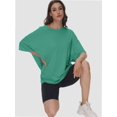 thumbnail image 2 of Oversized T Shirts for Women Short Sleeve Crewneck Summer Tops Loose Casual Mama Shirts Basic Tee, 2 of 6