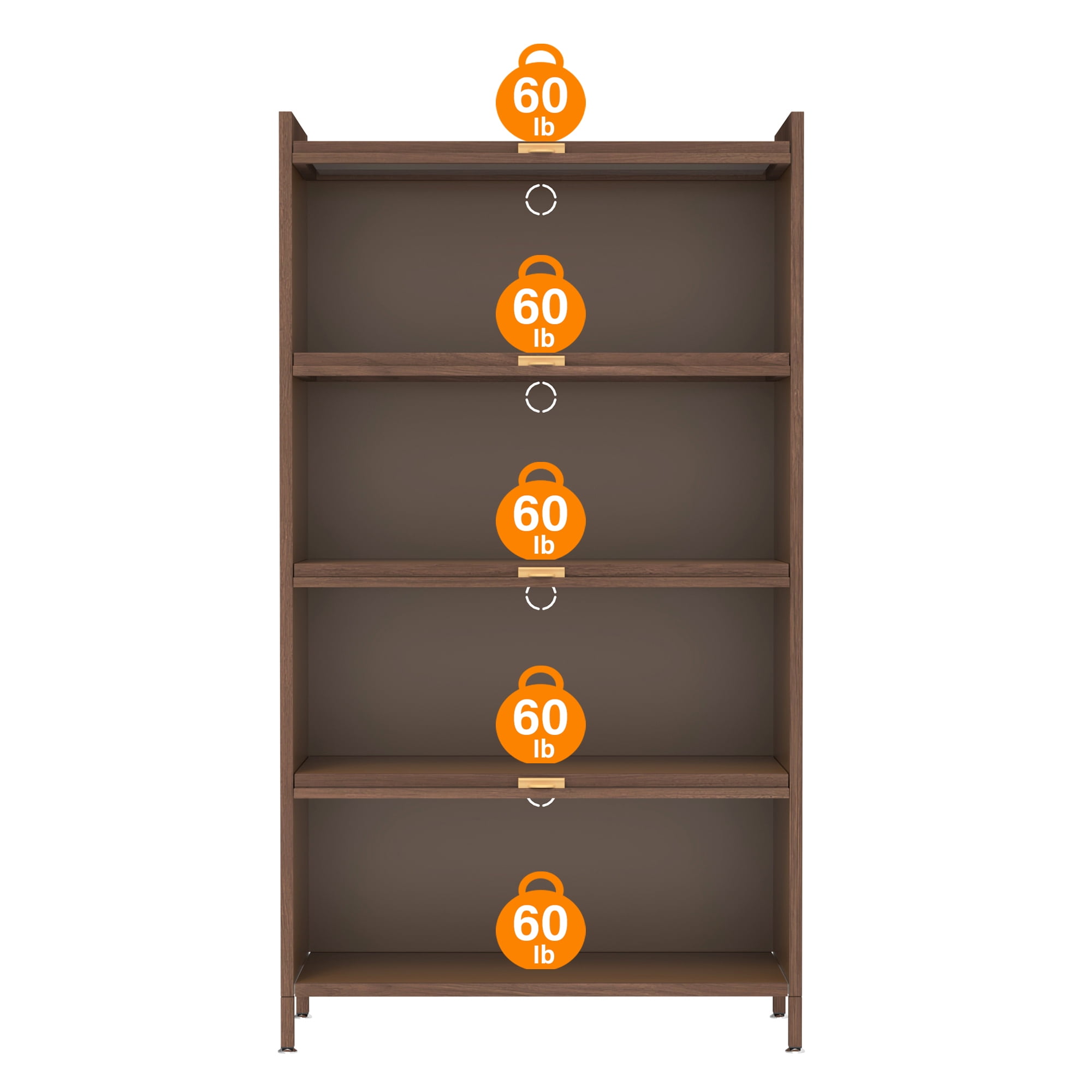 Jopath Metal Pantry Cabinet,57" Tall Kitchen Storage Cabinet with 4 Flip Doors Cabinet for Living Room,Dining Room,Office,Walnut02