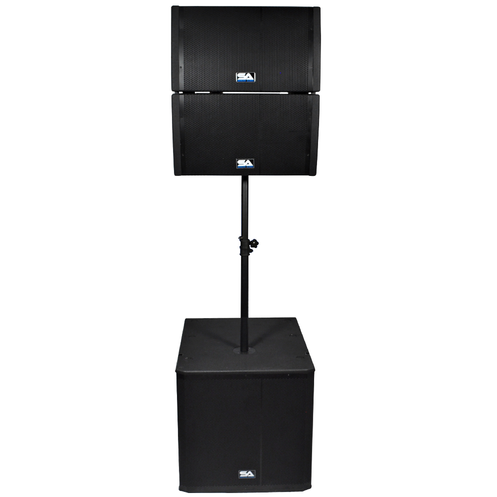 Seismic Audio Powered Line Array System 18 Subwoofer Two 12 Line Array Speakers And Pole Saxlp Pkg2 Walmart Com Walmart Com