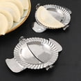 thumbnail image 1 of Stainless Steel Dumpling Machine Stainless Steel Dumpling Maker Press Tool for Making Dumplings and Pastries with Sealed Edges and Wavy Design,Silver(1PCS) JASKFLY, 1 of 8